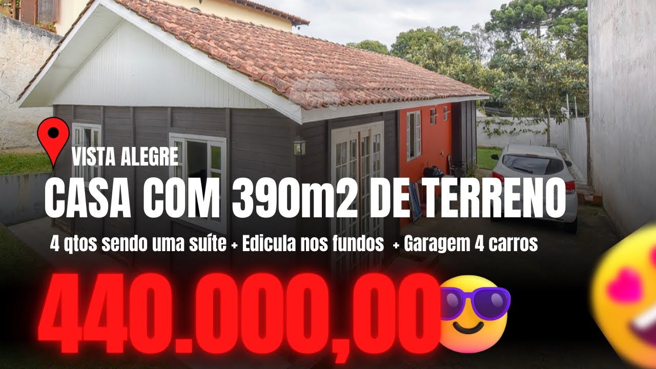 Casa 🏡 com terreno de 390m2 em Curitiba no bairro Vista Alegre!!! Excelente localização!! 🤩✌🏻