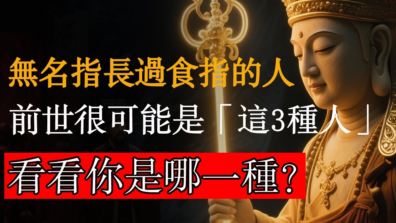 佛陀揭秘：無名指長過食指的人，絕非偶然！你的前世很可能是「這3種人」，看看你是哪一種？#佛教文化 #修心修行 #傳統文化 #人生感悟 #佛法 #正能量 #禅意生活