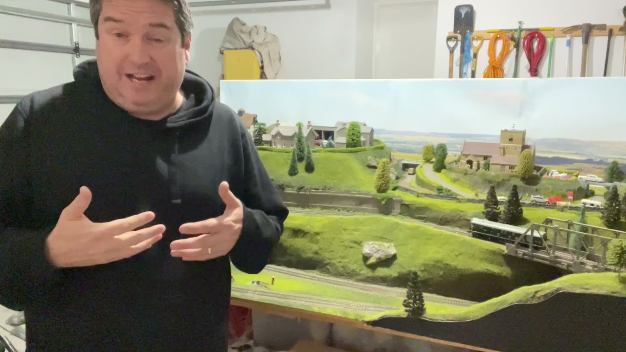 My 8x4 foot mini OO gauge layout in action!