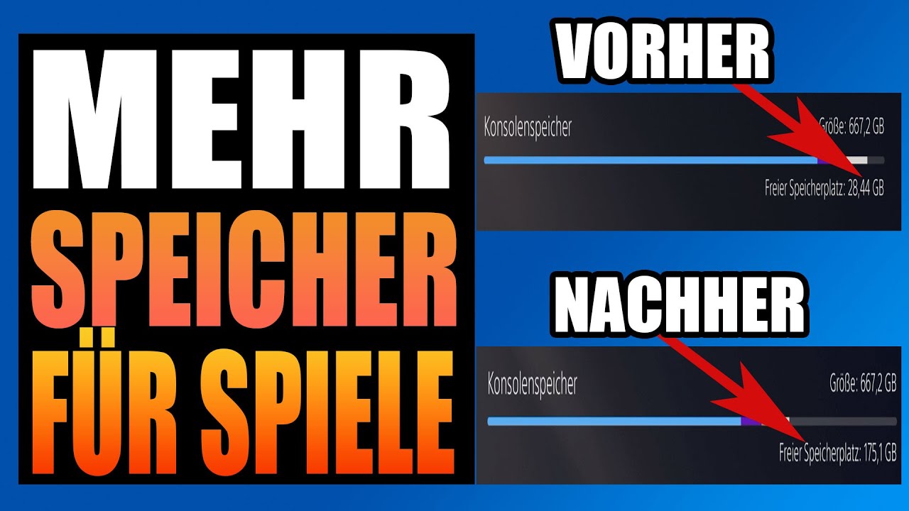 Playstation 5 - MEHR SPEICHER für Spiele - So optimierst du den Speicher deiner Playstation 5