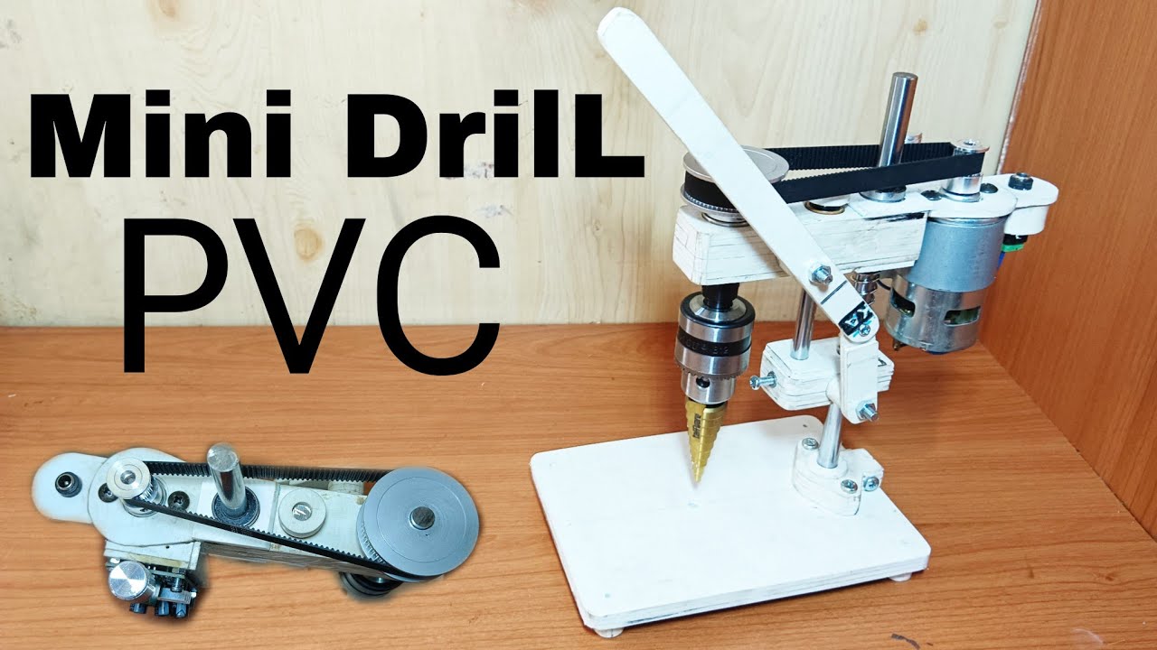 Bor duduk mini rakitan | mini drill , dari pipa pvc