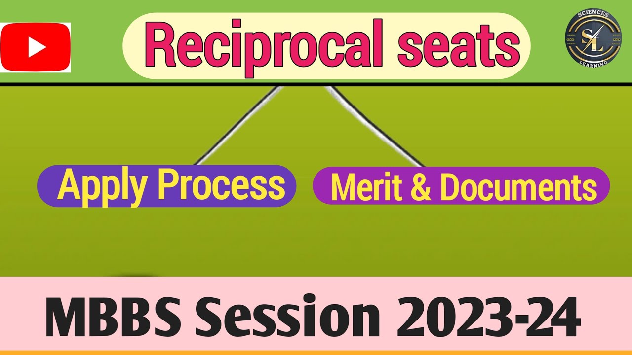 Reciprocal seats Admision process,Merit and documents|Reciprocal seats|Admission on Reciprocal seats