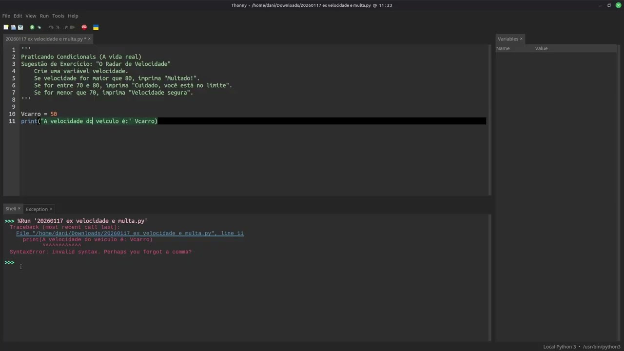 Aula 22 - Programação Python: If, else, elif, input, print & programação básica