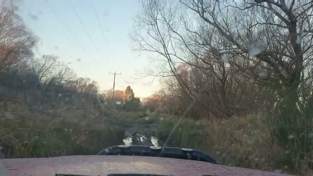 Ford Courier 4x4 exploring Ashley River, Rangiora, North Canterbury