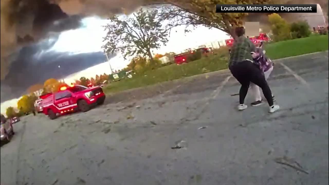 RAW: Louisville Police release body cam footage of UPS plane crash aftermath