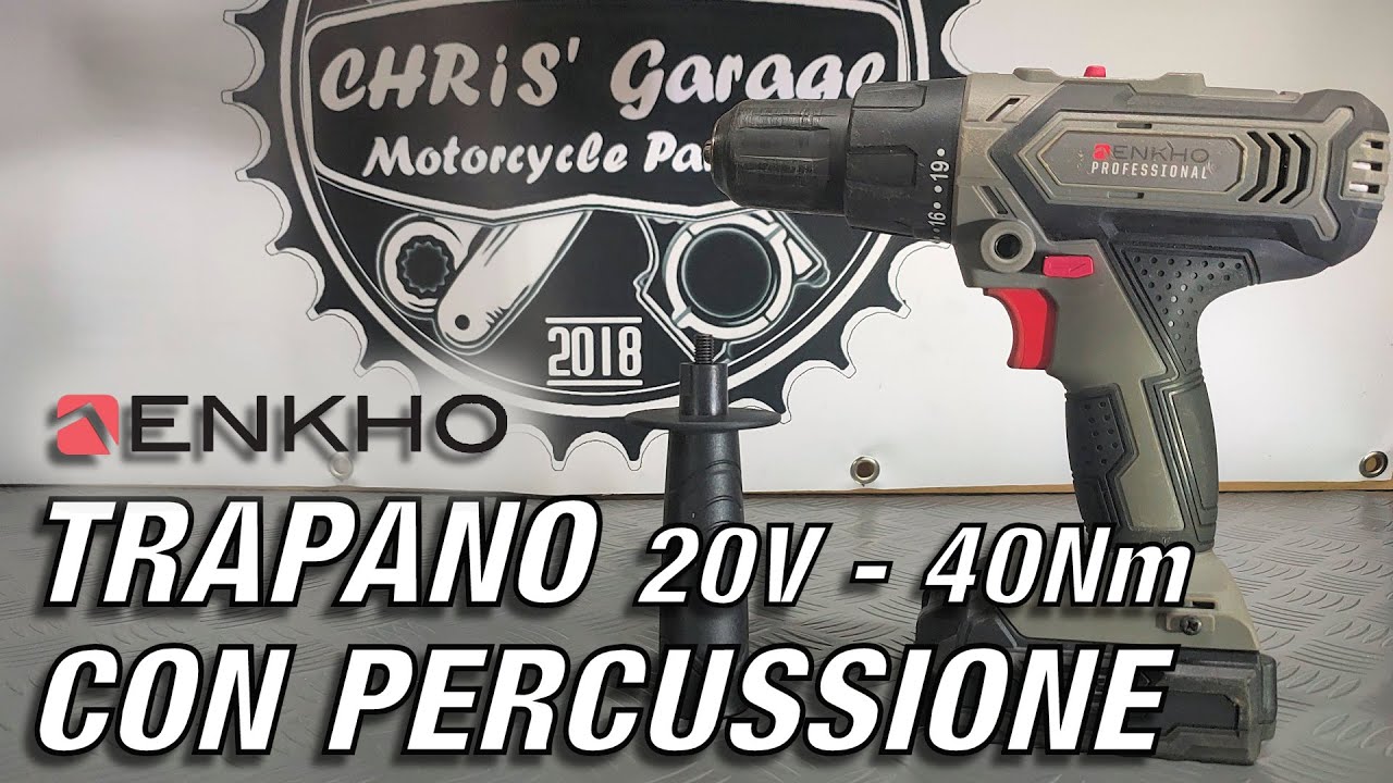 ENKHO Trapano Percussione Batteria 20v - 40Nm - 49,99 €