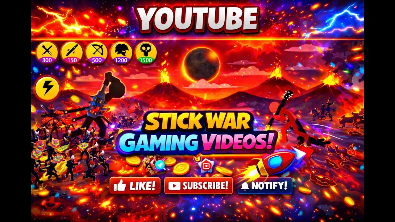 EPIC MODE: ICE SPEAROS vs FIRE WRATHNAR & Ultimate Final Boss | Stick War 100 Miners vs Giant Army