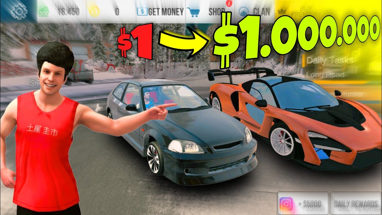 TROCANDO CARRO BARATO ATÉ o SUPER ESPORTIVO DE 1.000.000 no CAR PARKING MULTIPLAYER
