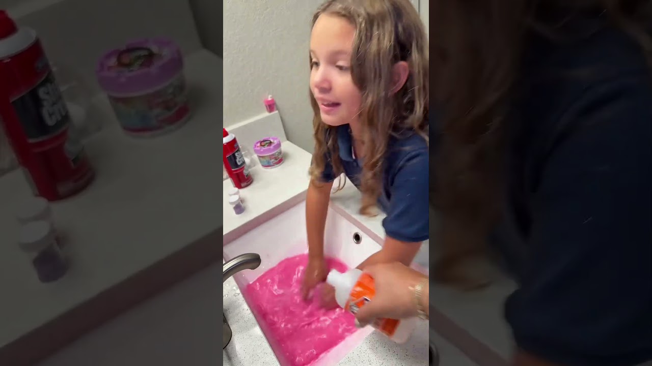 SLIME DE AGUA en el lavamanos #slime