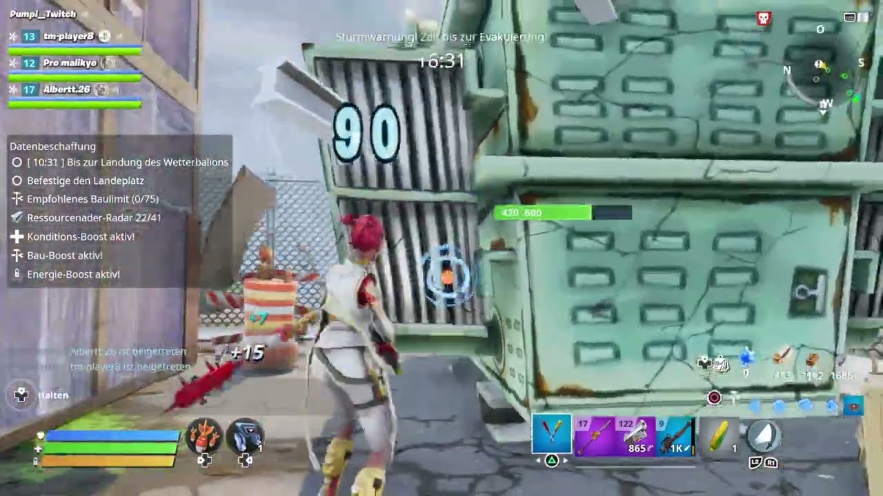 Fortnite Rette die Welt - Bauwettbewerb 2 und Tretend und schreiend