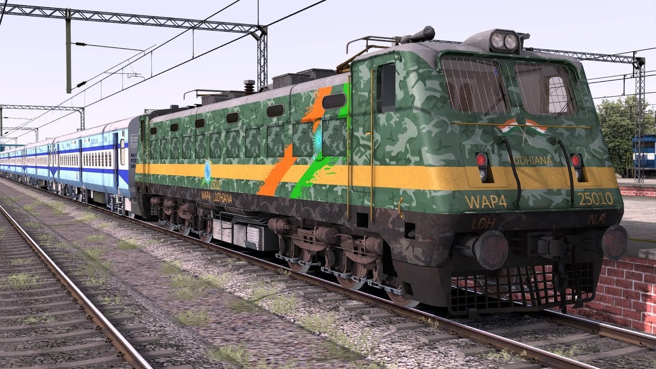 WAP4 Military Livery with Cabin | Hybrid LHB Rakes | Train Simulator 2018/Railworks