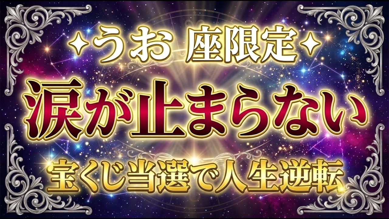 【うお座限定】※10秒以内に見て！涙が止まりません…3月に起こる人生逆転奇跡