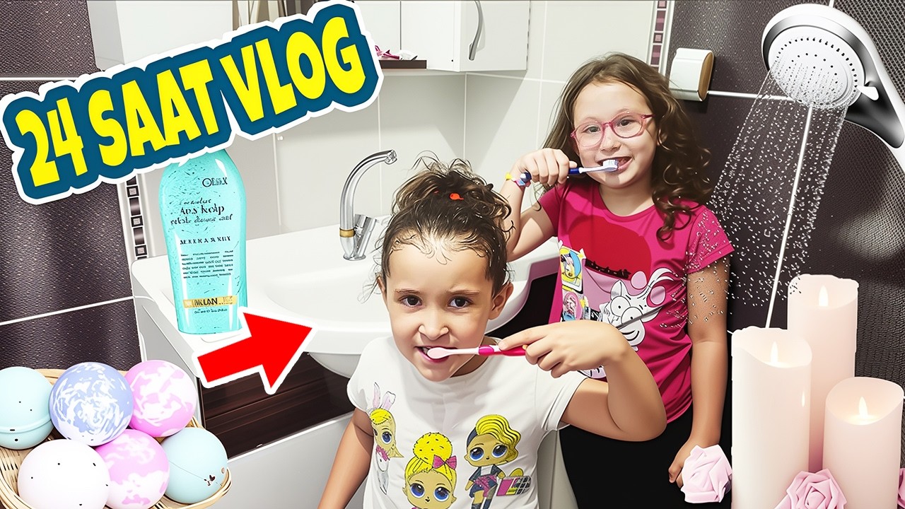 BAHAR VE BANU ALYA İLE 24 SAAT VLOG !! BİR GÜNDE NELER YAPTIK !!