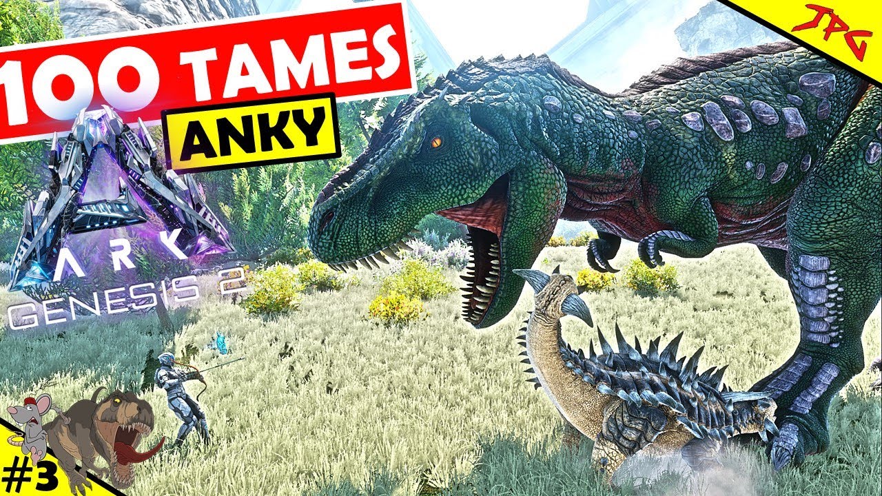 ARK GENESIS 2  - This Ankylo Was A Lot Of Trouble! 100 Tame Challenge! #3 Ark Survival Evolved