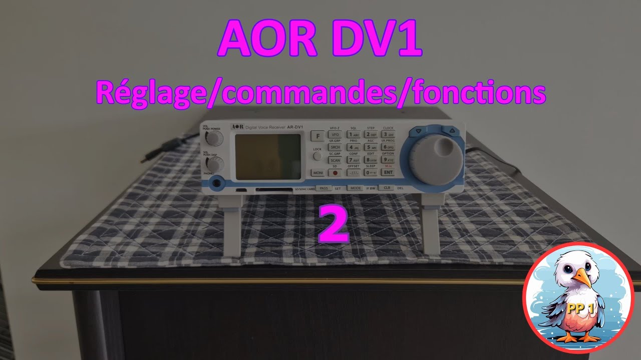AOR DV1 Réglages/Commandes/Fonctions
