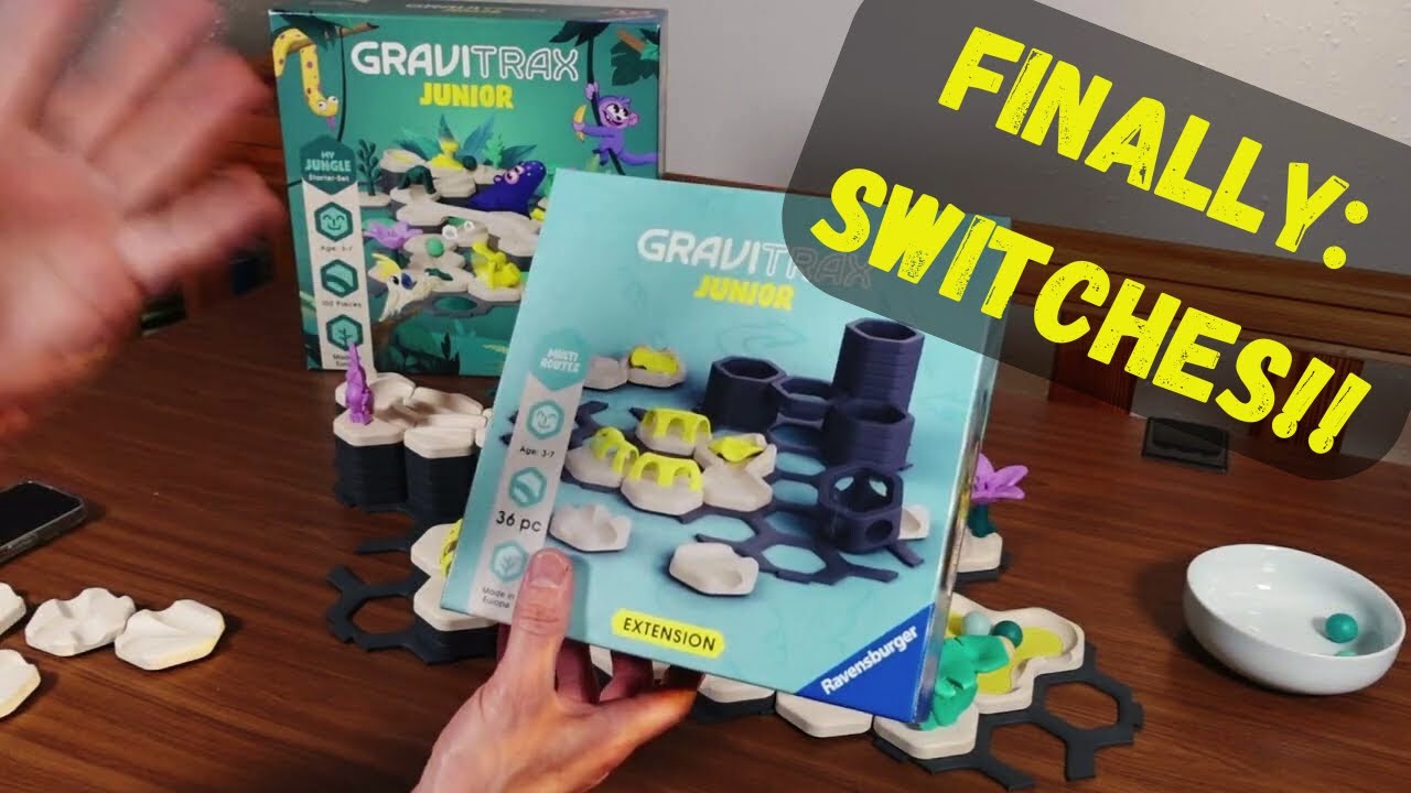 This was Missing! Gravitrax Junior Multi Routes Expansion Unboxing and Test #marblerun #gravitrax