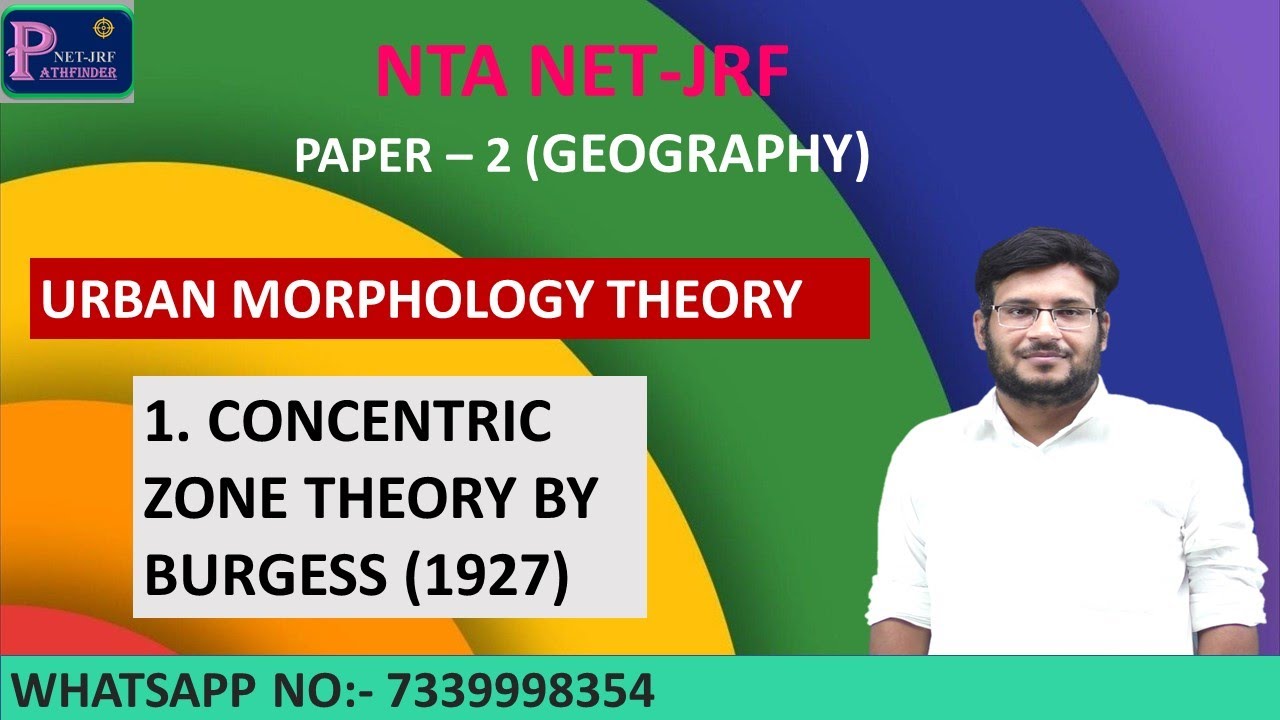 Concentric zone theory of E.W. Burgess, 1927 | संकेन्द्रीय वलय सिद्धांत | urban morphology theory