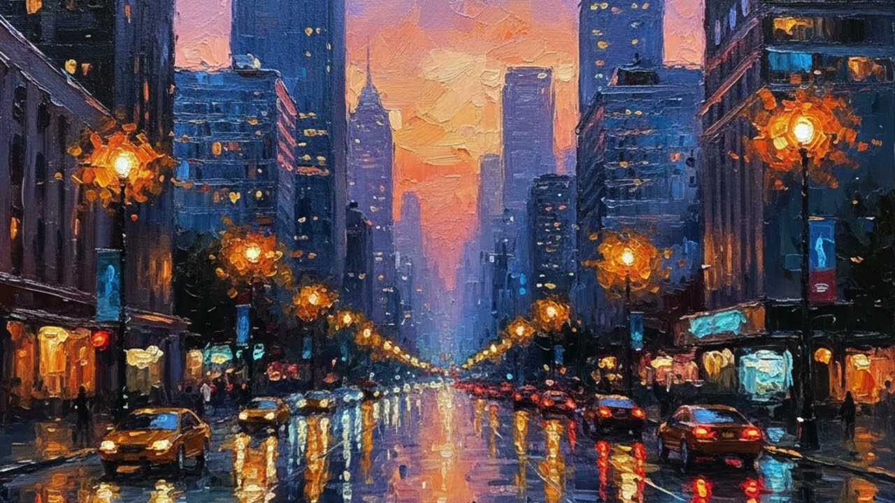 Night City 🌇 | Art TV – Ambient Background Scenery (No ads)
