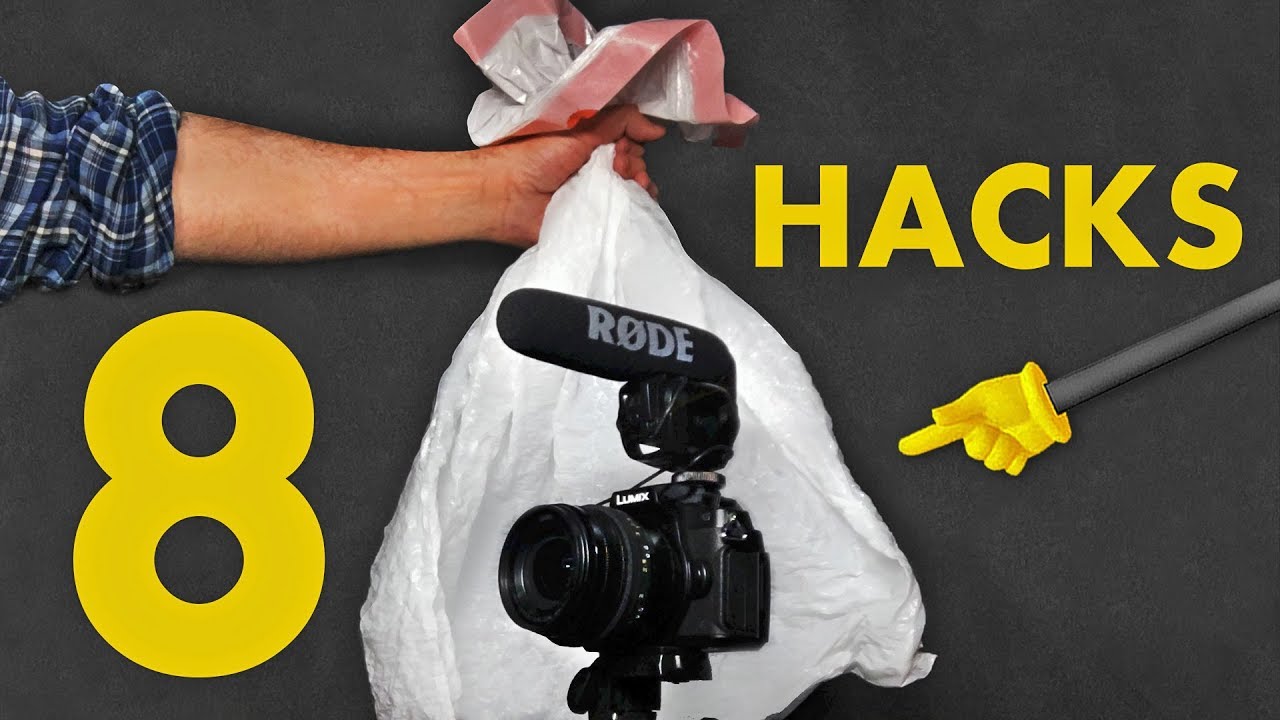 8 Video Production HACKS using a Garbage bag!!