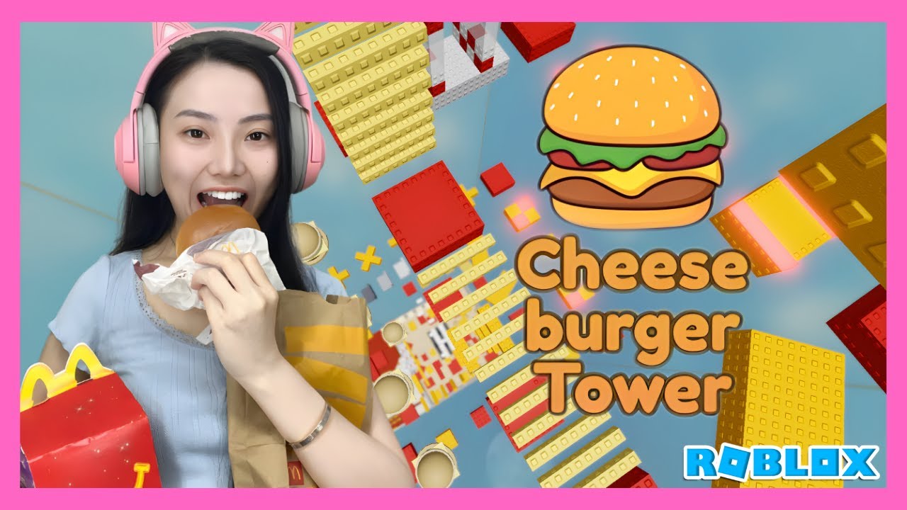 Cheeseburger Mukbang at Cheeseburger Tower - Roblox Indonesia