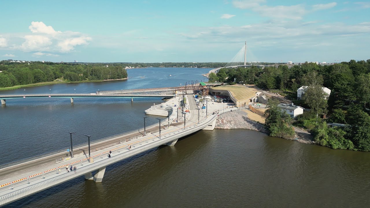 Helsinki Finkensilta Bridge Has Opened for Pedestrians Visiting Zoo and Sompasaari, Auguest 2025