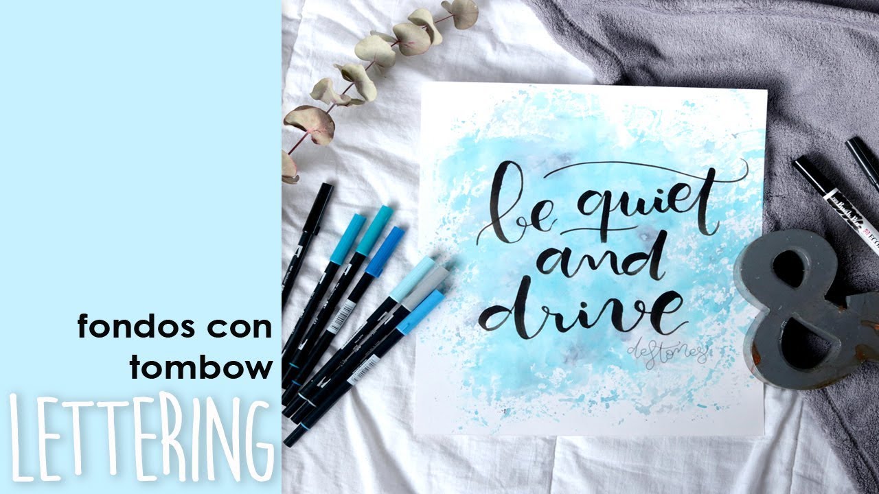 Aprendiendo Lettering VII: Tutorial Fondo de Acuarelas con Tombow
