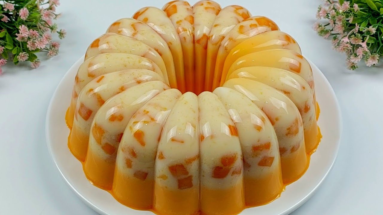 SATU BUAH MANGGA JADI PUDING MEWAH DAN CANTIK!! APALAGI RASANYA ENAK DAN LUMER PADA REBUTAN DIRUMAH