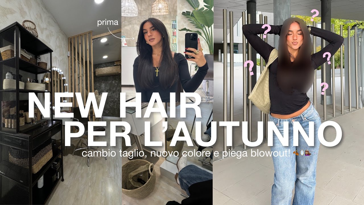 NUOVO LOOK PER L'AUTUNNO 💇🏽‍♀️🪞🍂 cambio colore, taglio nuovo e piega blowout!