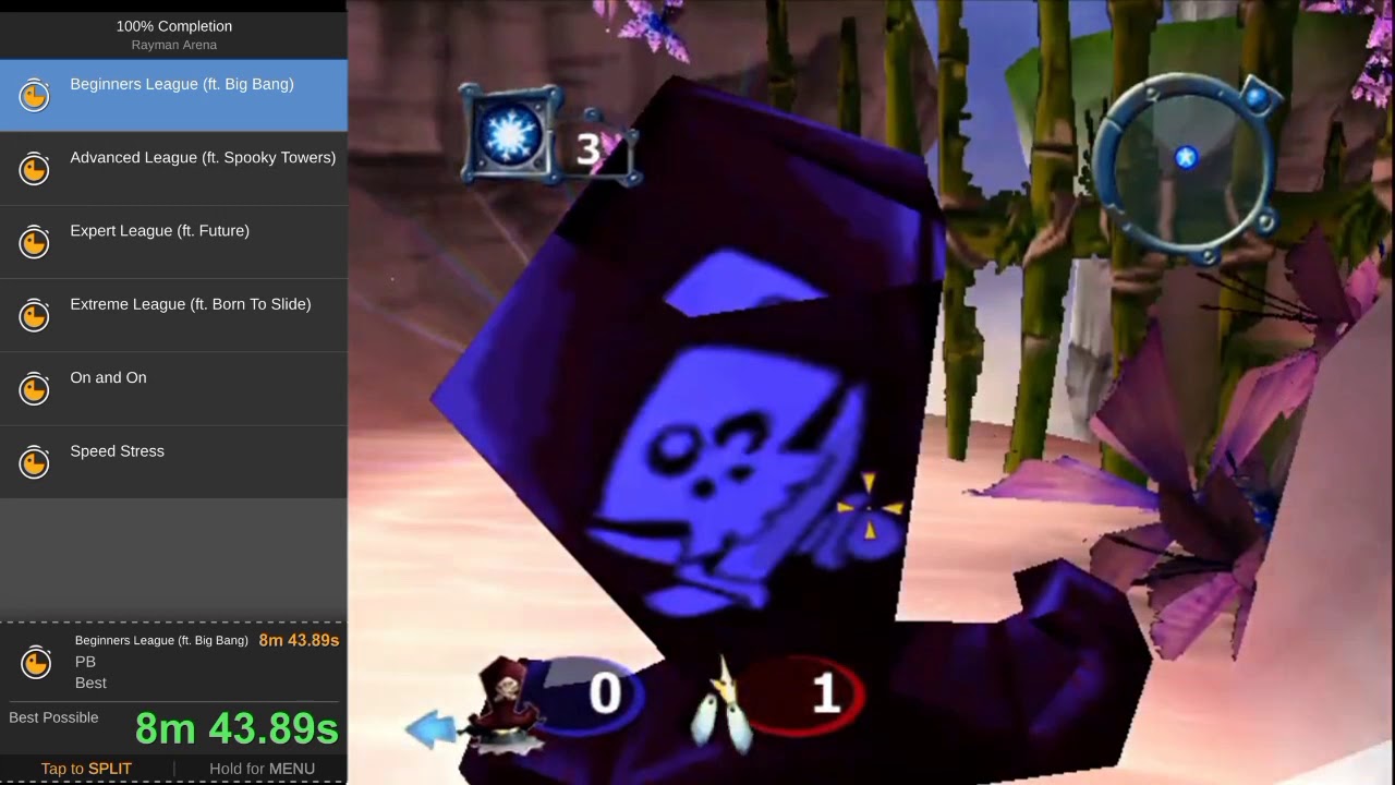 1/10/21 Rayman Arena (PS2 Emulator) Any% Speedrun (RTA 