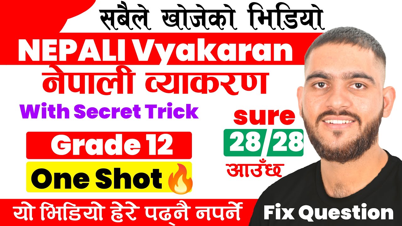 Nepali byakaran class 12 Oneshot video| Concepts + Example| कक्षा १२ नेपाली व्याकरण