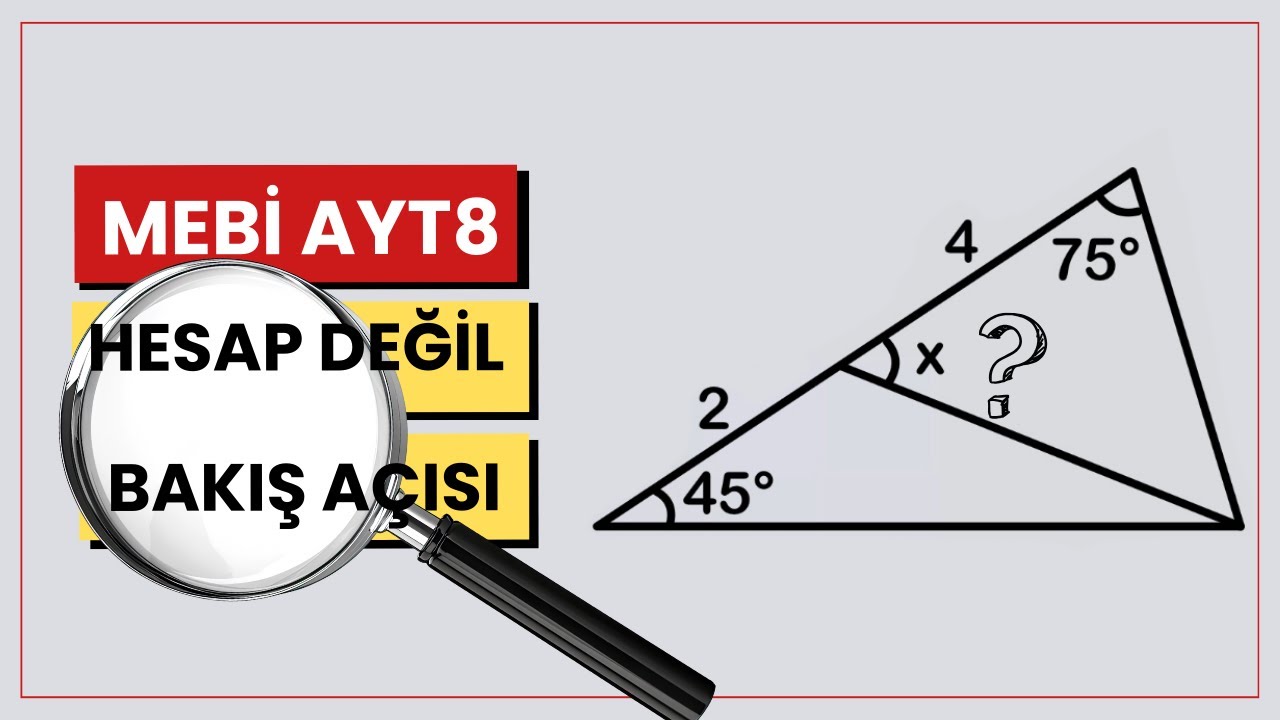 MEBİ AYT 8 Zor Sorusu | İşlem Değil Bakış Açısı
