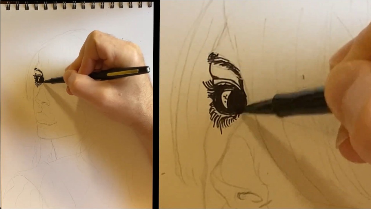 Woman's Profile Drawing Timelapse 021526