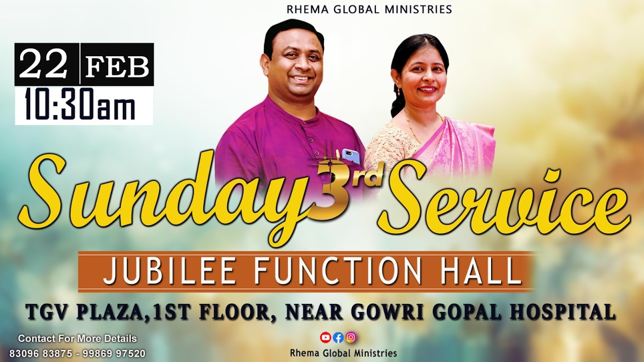 Dr. Pramod Joshua Burns | Dr. Blessy | The Rhema Global Ministries | 3rd Service