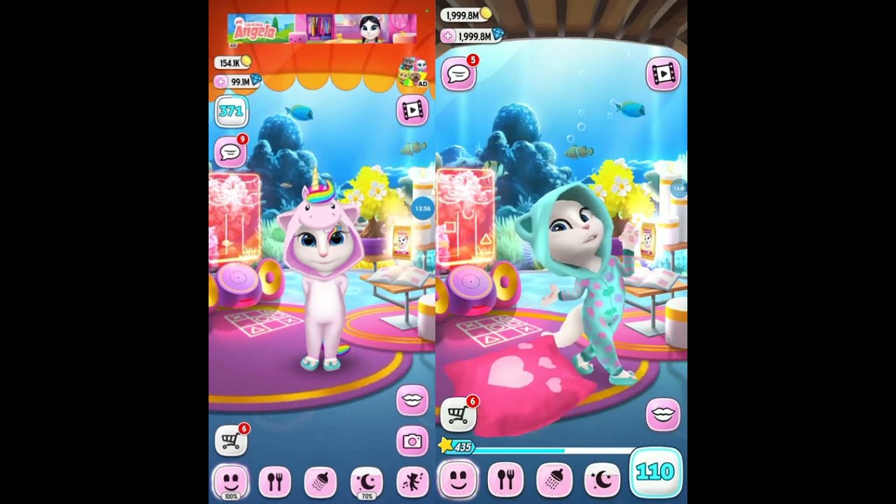 My Talking Angela new version vs old version (2)