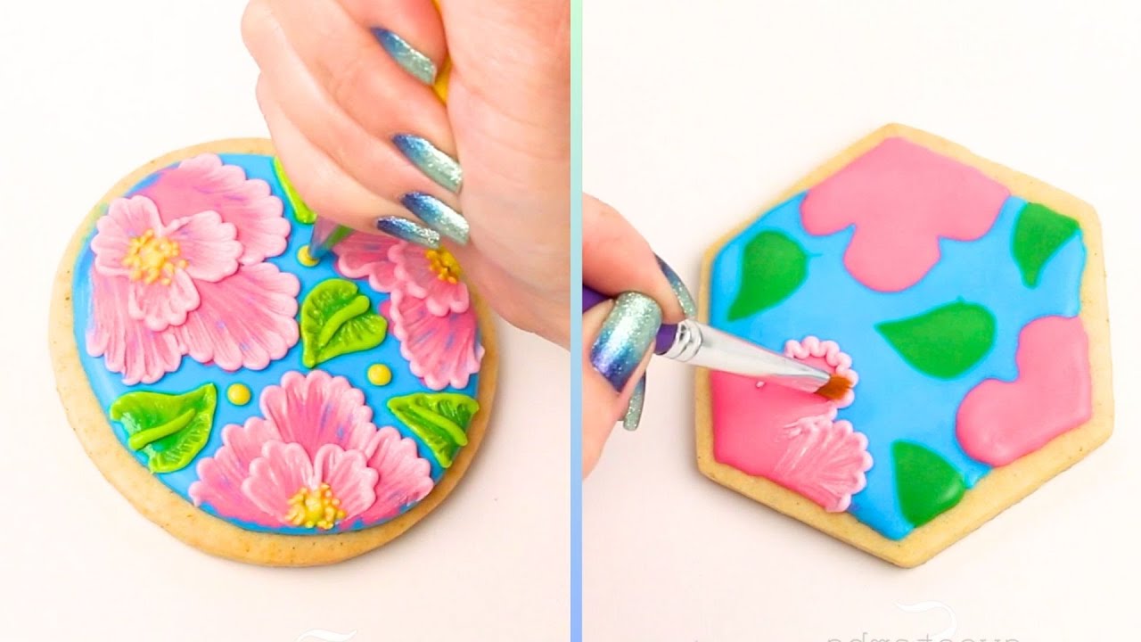 5 Beautiful Brush Embroidery Cookies!