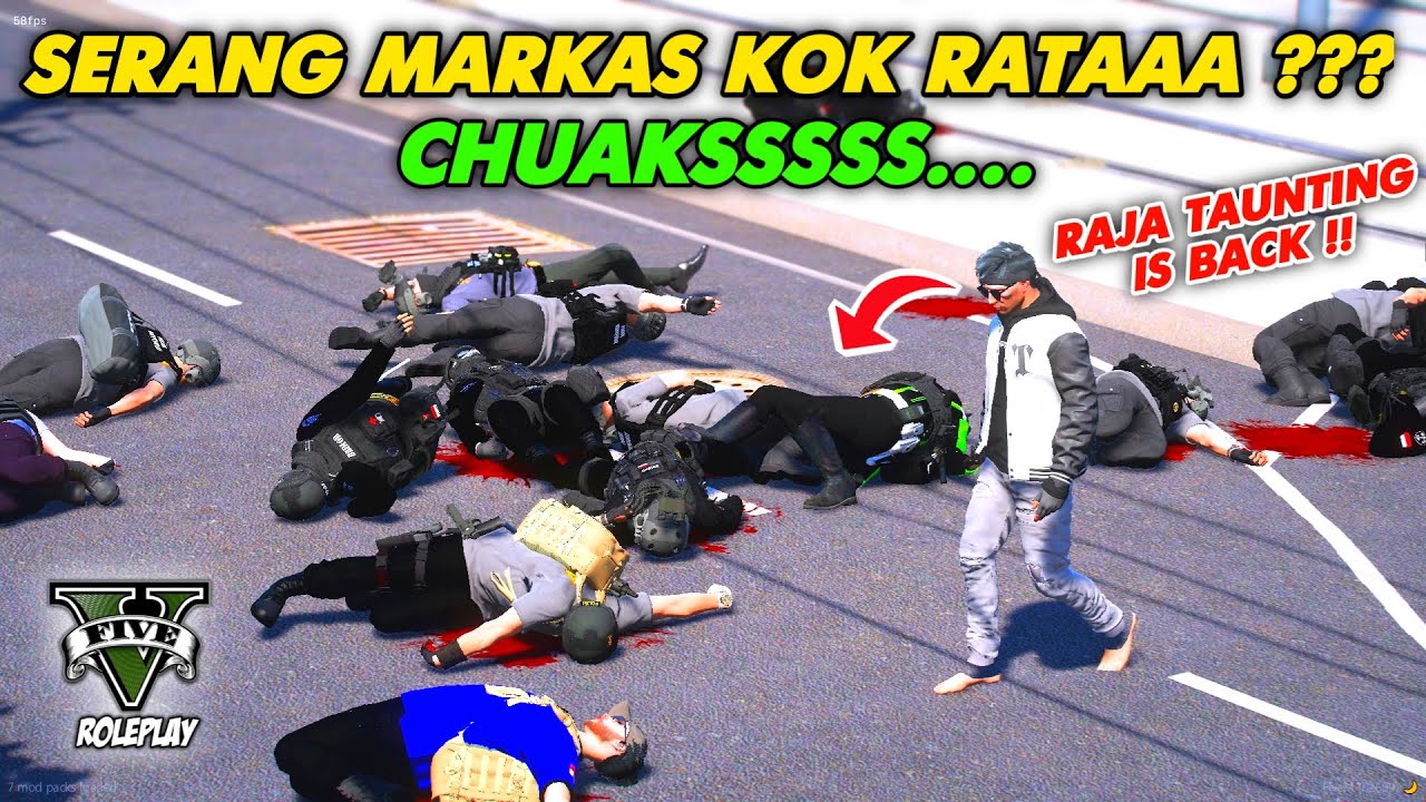 ISCO RAJA TAUNTING IS BACK !! MARKAS TRICKSTER DI SERANG SATU BATAYLON POLISI !! GTA V ROLEPLAY