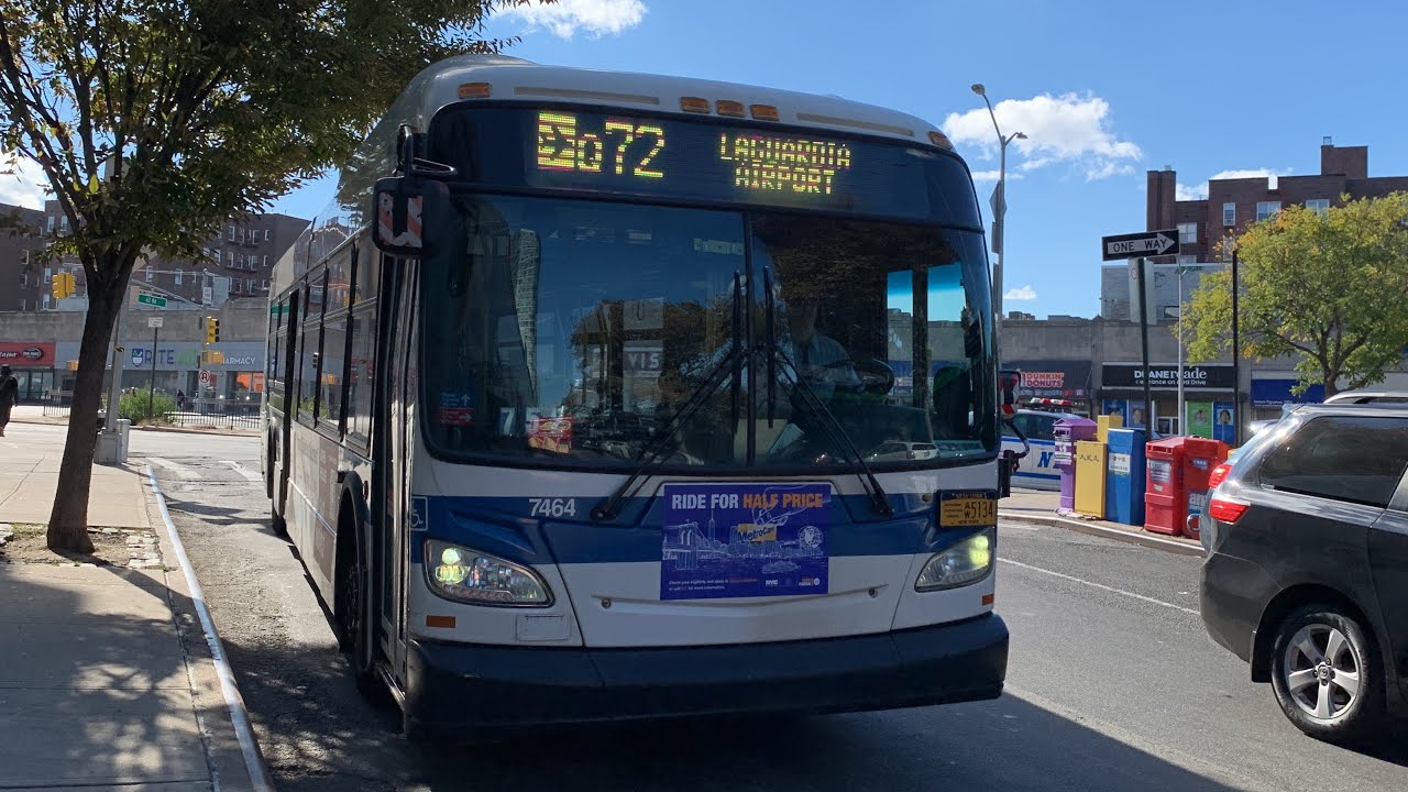 2015 New Flyer XD40 Xcelsior 7464✈️Q72 Bus From Rego Park To Rego Park Via LaGuardia Airport