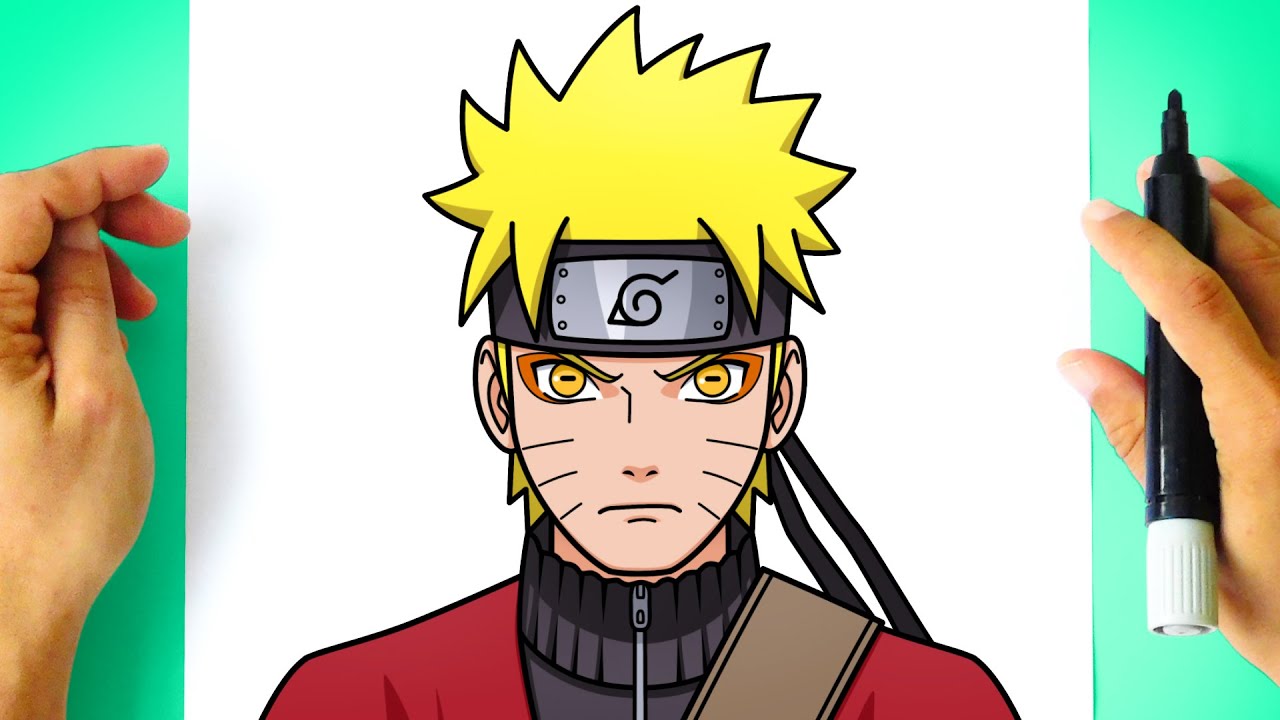 Como DESENHAR o NARUTO Modo Sennin - Cómo DIBUJAR a NARUTO Modo Sabio - Naruto Drawing