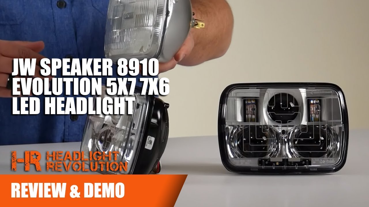 JW Speaker 8910 Evolution 5x7 7x6 LED Headlight Housing with Heated Lens | Headlight Revolution