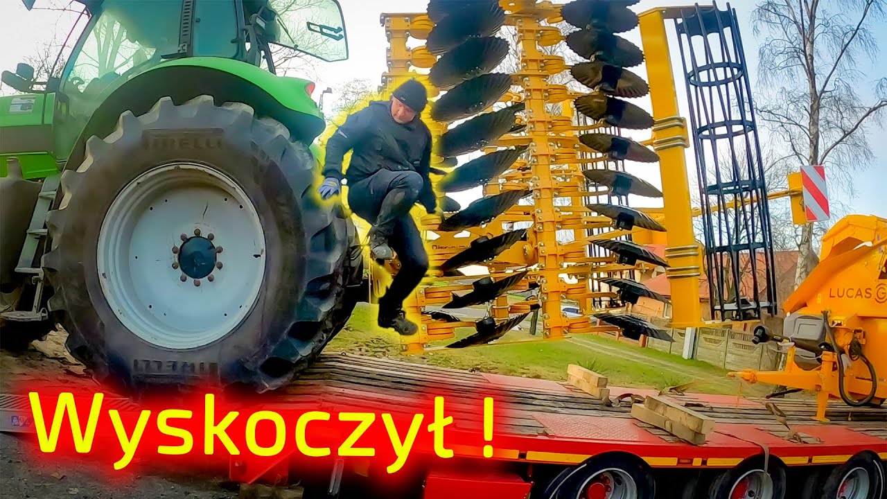 Czy tak można robić podczas wyładunku? 👉 Brona Talerzowa Agrisem [Korbanek]