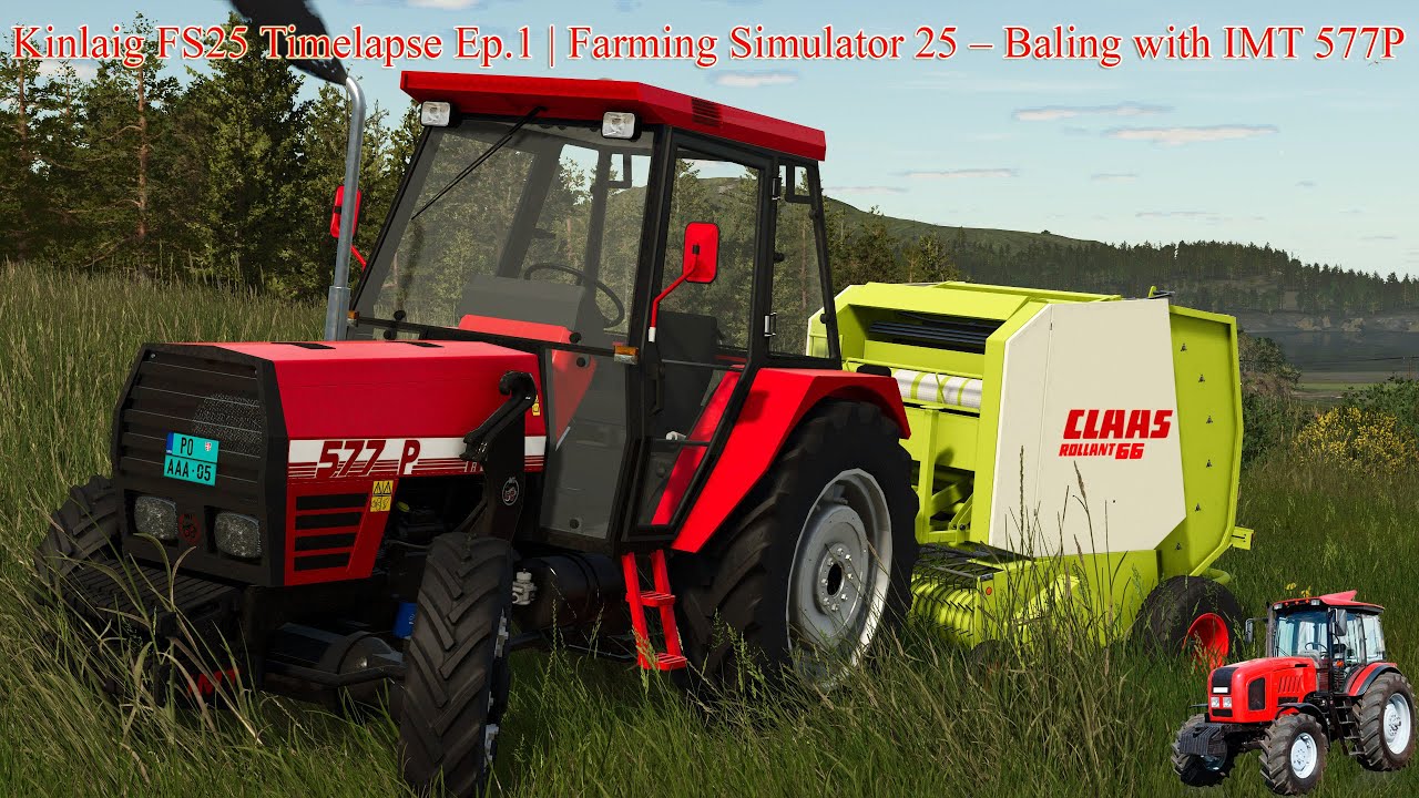 Kinlaig FS25 Timelapse Ep.1 | Farming Simulator 25 – Baling with IMT 577P