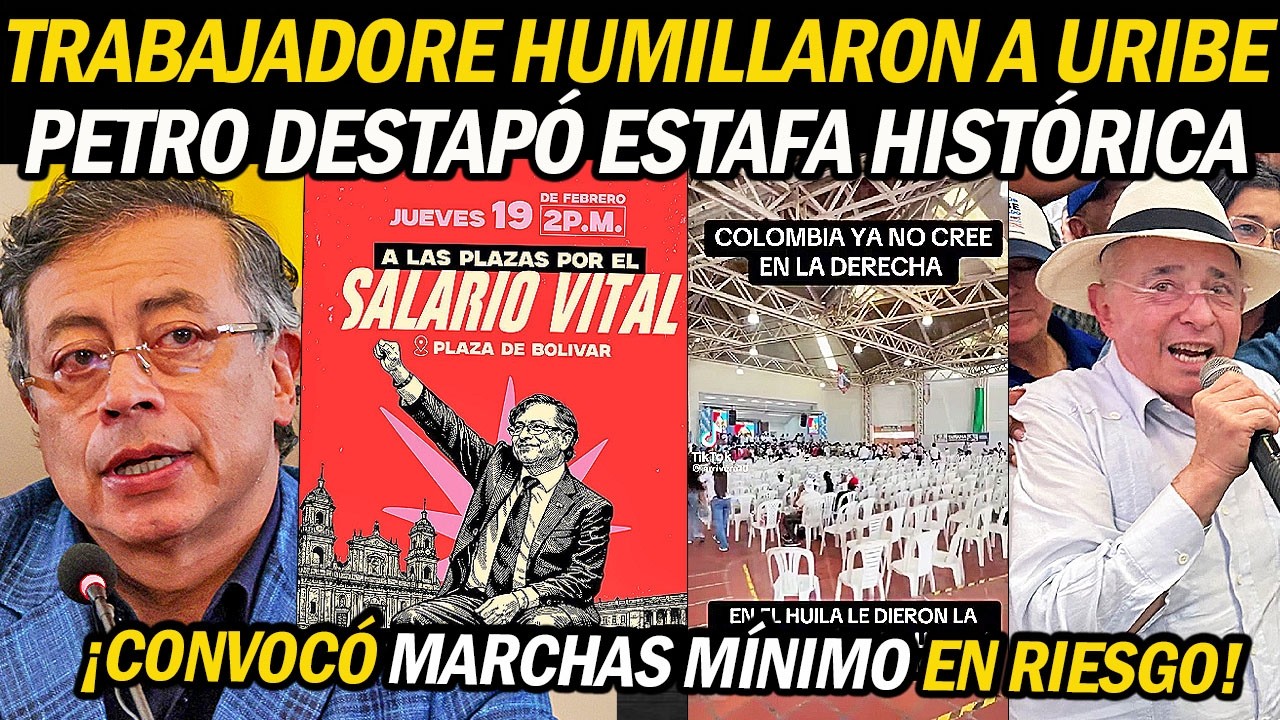 PETRO ACABÓ CAMPAÑA DE URIBE: Se quedó solo ¡DESTAPÓ MEGA ESTAFA A TRABAJADORES con Mínimo!
