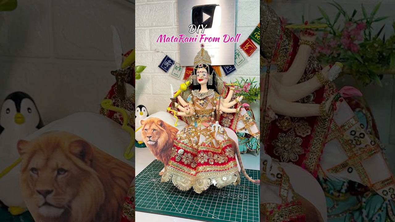 DIY Mata Rani From Doll | Navratri #diy #shorts #craft #matarani #durgamaa #navratri