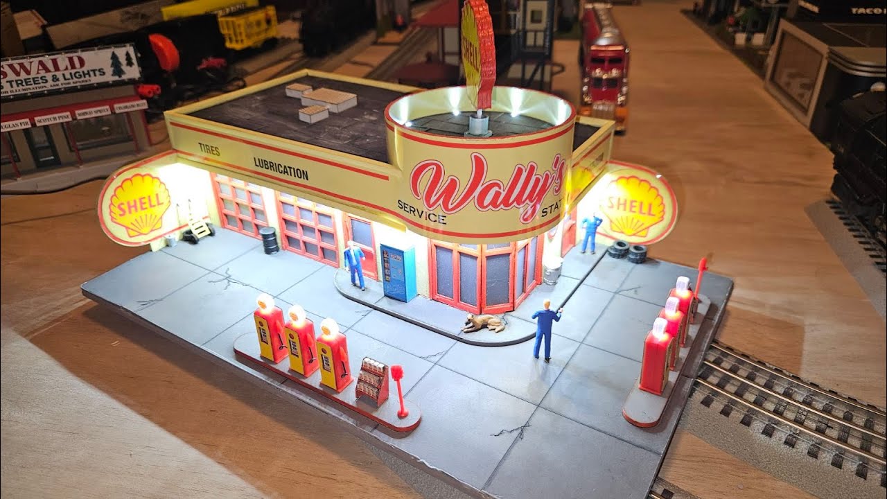 Menards Wally's Service Station O Gauge Building
