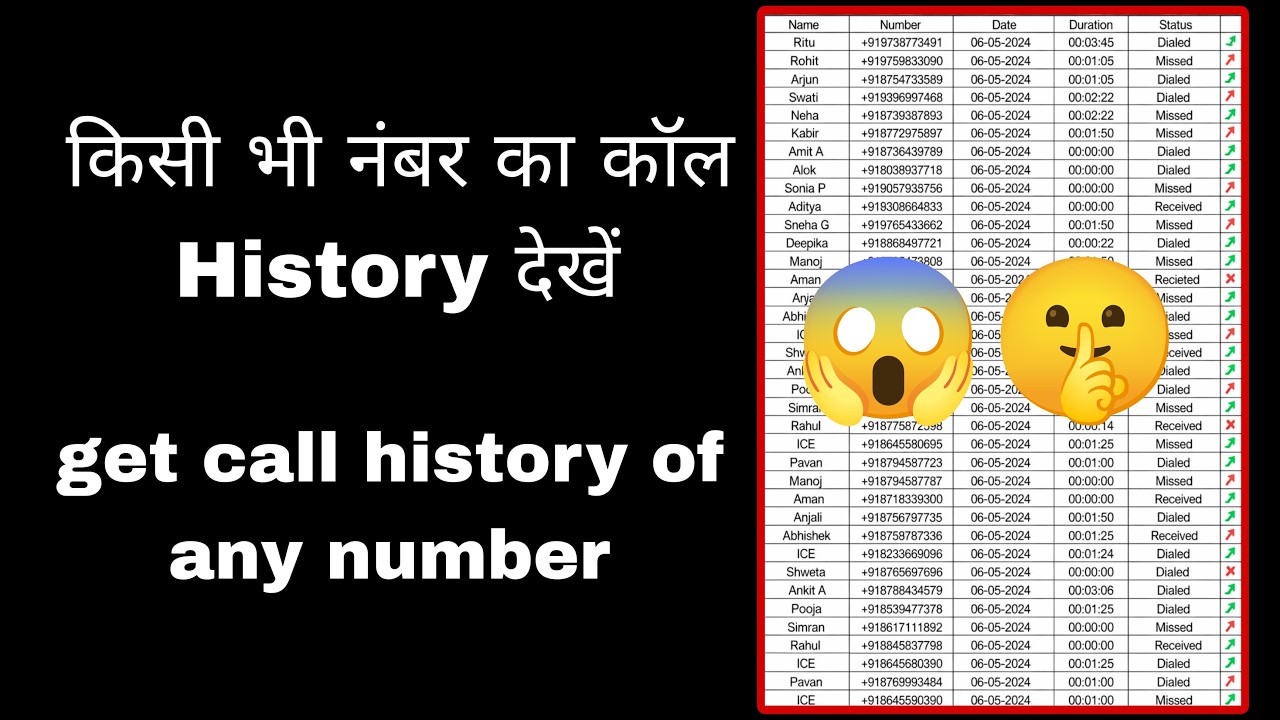 किसी भी नंबर का कॉल डिटेल कैसे निकाले | call details Kaise dekhen | call history Kaise nikale |