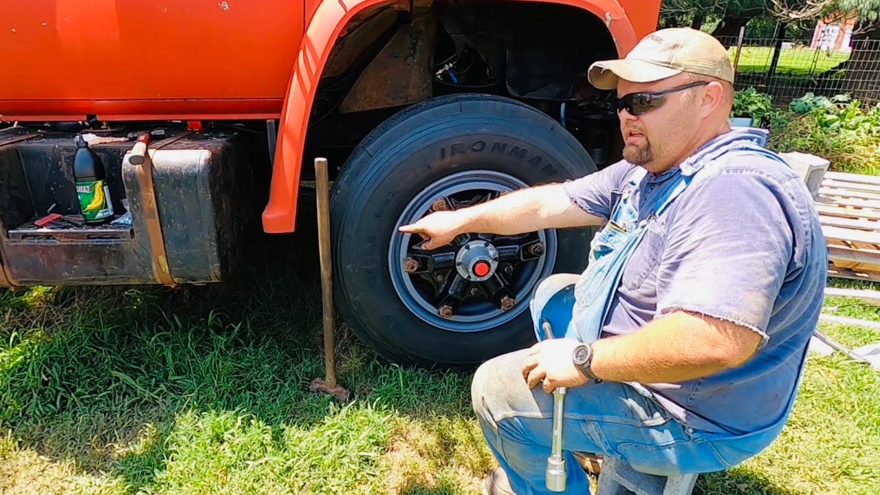Log truck needs brakes!!! Part 3 of 3… “Installing Dayton wheels.” #054