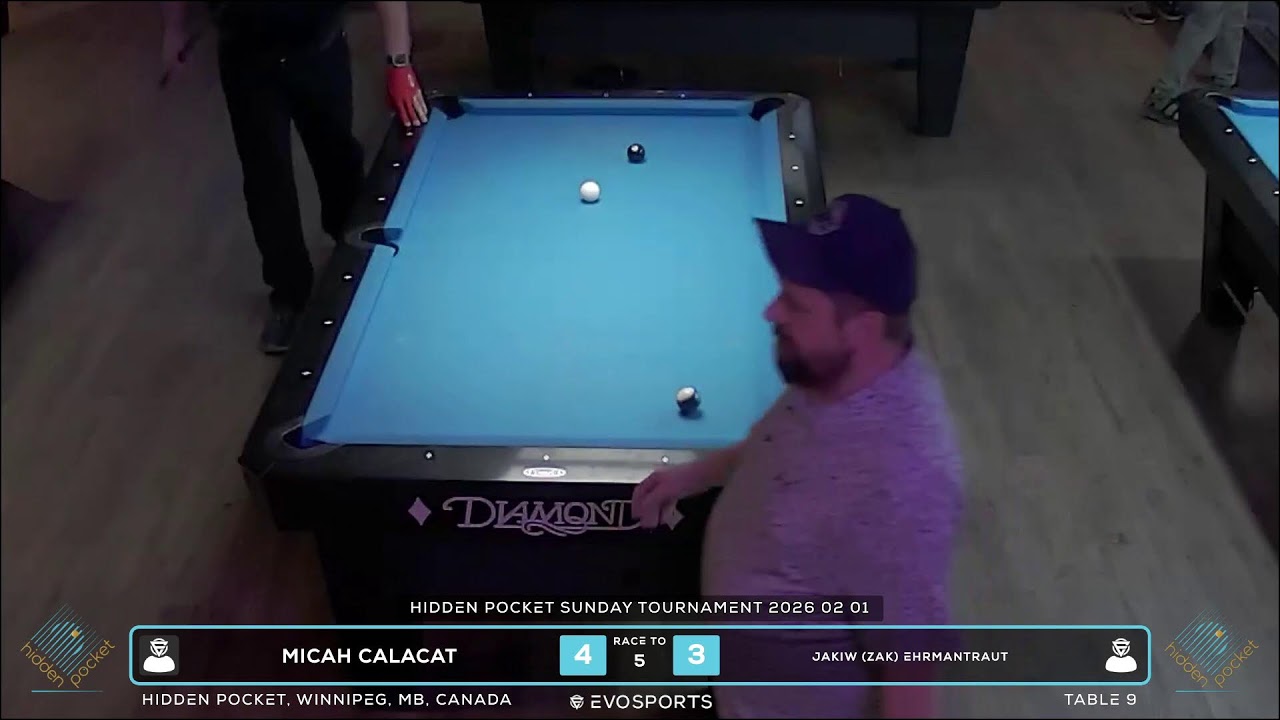 MICAH CALACAT vs JAKIW (ZAK) EHRMANTRAUT - HIDDEN POCKET - TABLE 9 | EvoSports