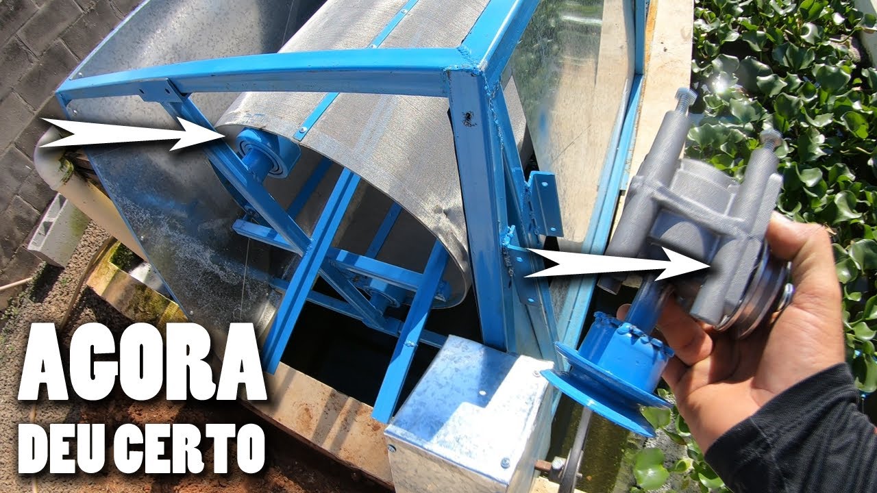 DRUM FILTER SIEVE ROTATIVO FUNCIONANDO   saalada