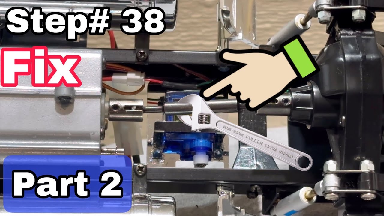 How to build rc Tamiya globe liner truck 1:14 scale, step 38, Transmission problems fix, part 2