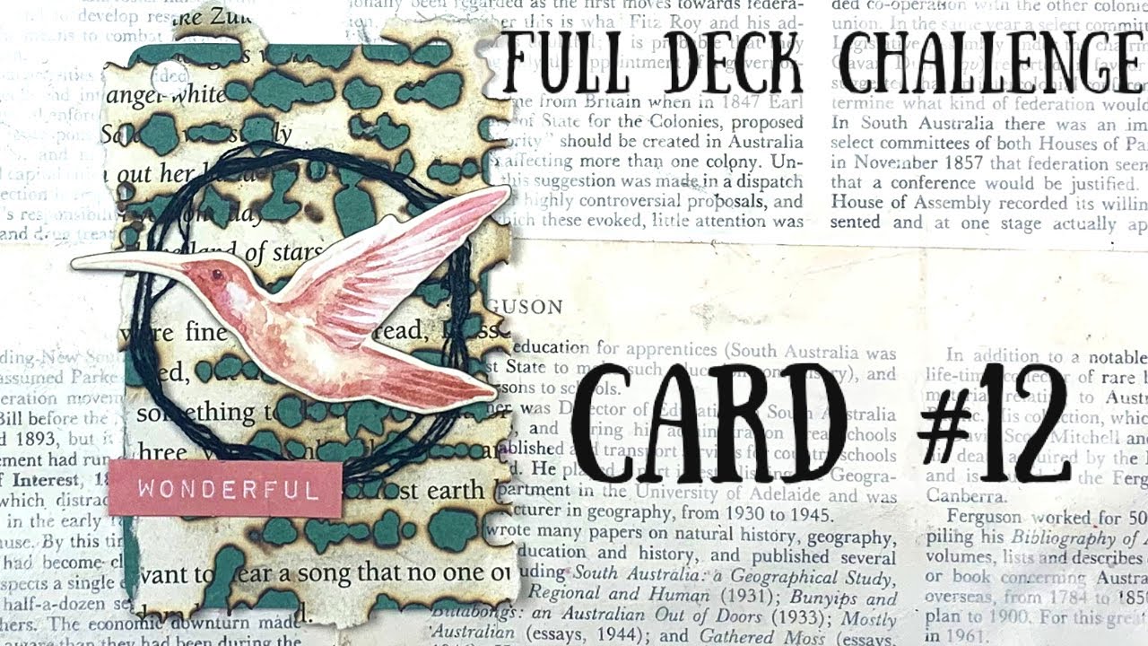 Burnt paper altered playing card | Full Deck Challenge 🦋 Shanouki 🦋